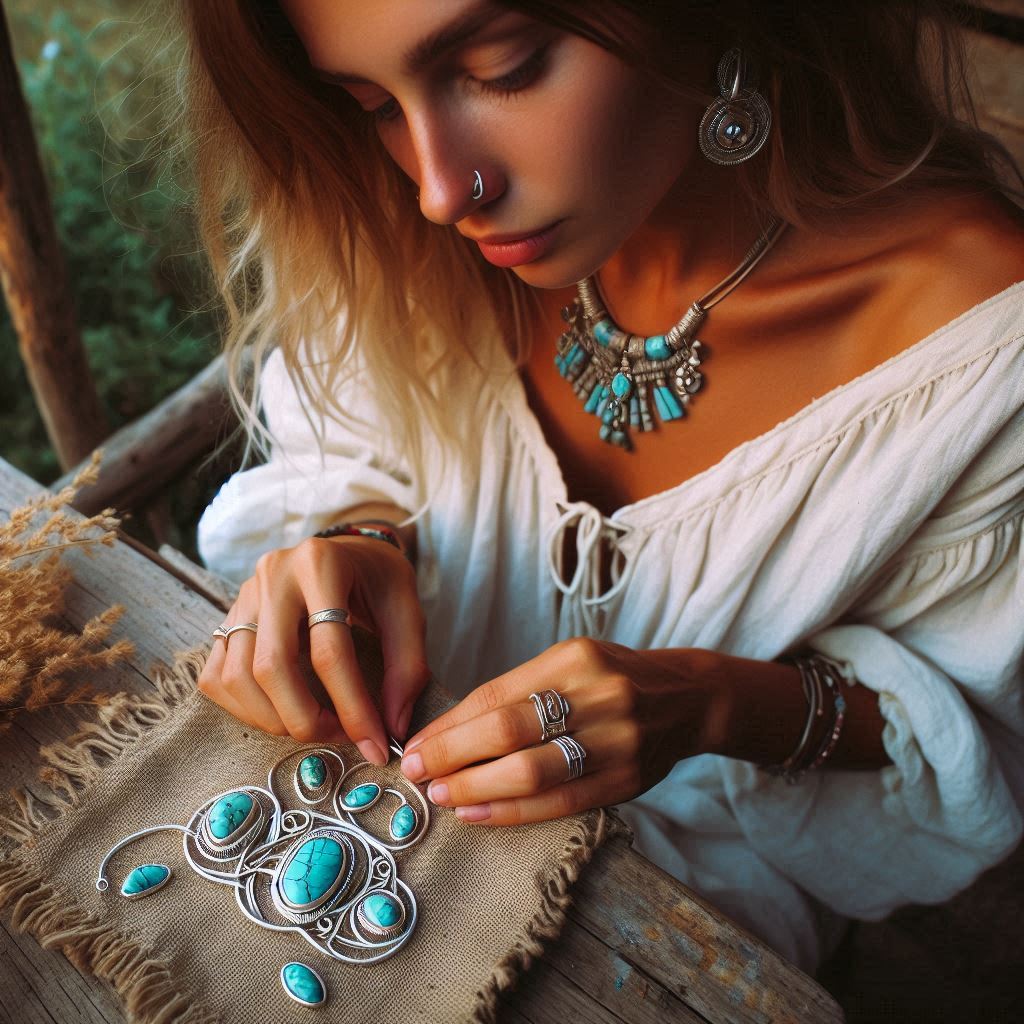 Design boho, designer de joias estilo boho